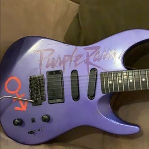 Custom Memphis purple rain guitar